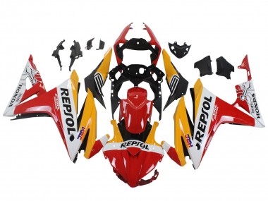 Honda CBR500R Motorrad Verkleidung 2016-2018 - Gelb Weiss Rot Repsol HRC