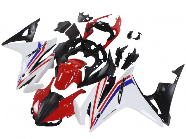Honda CBR500R Motorrad Verkleidung 2016-2018 - Weiss Rot Blau Matt Schwarz