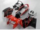 Honda VFR 800 Motorrad Verkleidung 1998-2001 - Rot Glanzendes Schwarz Streifen