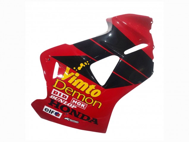 Honda VFR 800 Motorrad Verkleidung 1998-2001 - Rot Weiss Glanzendes Schwarz Vimto