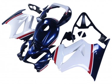 Honda VFR 800 Motorrad Verkleidung 2002-2013 - Weiss Rot Dunkel Blau