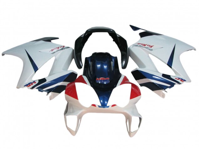 Honda VFR 800 Motorrad Verkleidung 2002-2013 - Weiss Rot Dunkel Blau HRC