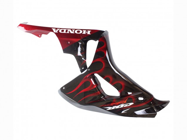 Honda CBR1000RR Motorrad Verkleidung 2006-2007 - Glanzendes Schwarz Rot Flamme