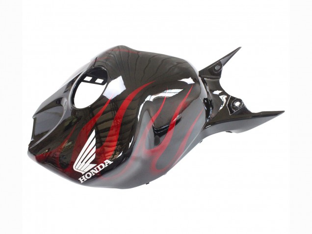 Honda CBR1000RR Motorrad Verkleidung 2006-2007 - Glanzendes Schwarz Rot Flamme