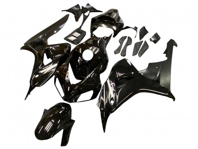 Honda CBR1000RR Motorrad Verkleidung 2006-2007 - Glanzendes Schwarz Matt Schwarz