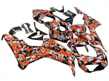 Honda CBR1000RR Motorrad Verkleidung 2006-2007 - Schwarz Orange Silber Camouflage