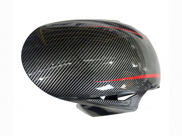Honda CBR1000RR Motorrad Verkleidung 2008-2011 - Schwarzes Carbonfaser Rot