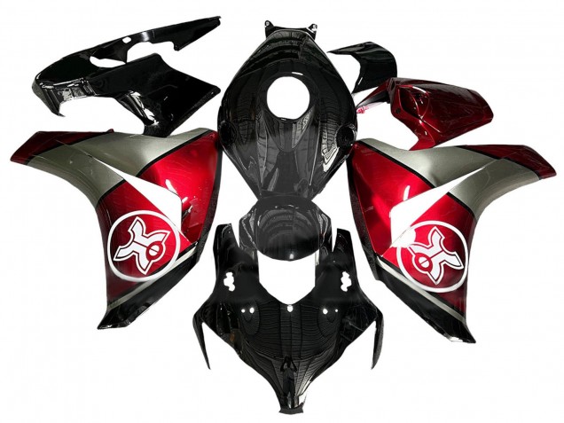Honda CBR1000RR Motorrad Verkleidung 2008-2011 - Grau Rot Glanzendes Schwarz