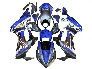 Honda CBR1000RR Motorrad Verkleidung 2017-2023 - Blau Grau Glanzendes Schwarz Monster