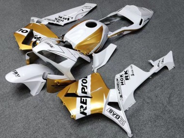 Honda CBR600RR Motorrad Verkleidung 2003-2004 - Weiss Gold Schwarz Repsol