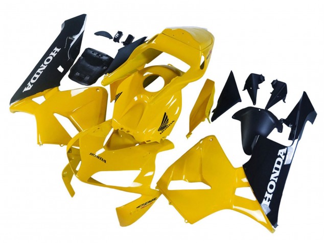 Honda CBR600RR Motorrad Verkleidung 2003-2004 - Gelb Glanzendes Schwarz