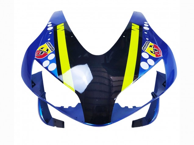 Honda CBR600RR Motorrad Verkleidung 2003-2004 - Blau Neon Gelb Glanzendes Schwarz Hai