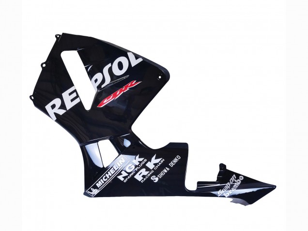 Honda CBR600RR Motorrad Verkleidung 2003-2004 - Glanzendes Schwarz Weiss Repsol