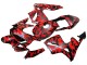 Honda CBR600RR Motorrad Verkleidung 2003-2004 - Schwarz Rot Grau Camouflage