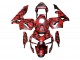 Honda CBR600RR Motorrad Verkleidung 2003-2004 - Schwarz Rot Grau Camouflage