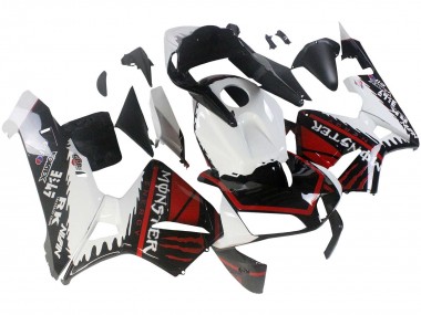 Honda CBR600RR Motorrad Verkleidung 2003-2004 - Weiss Rot Glanzendes Schwarz Monster