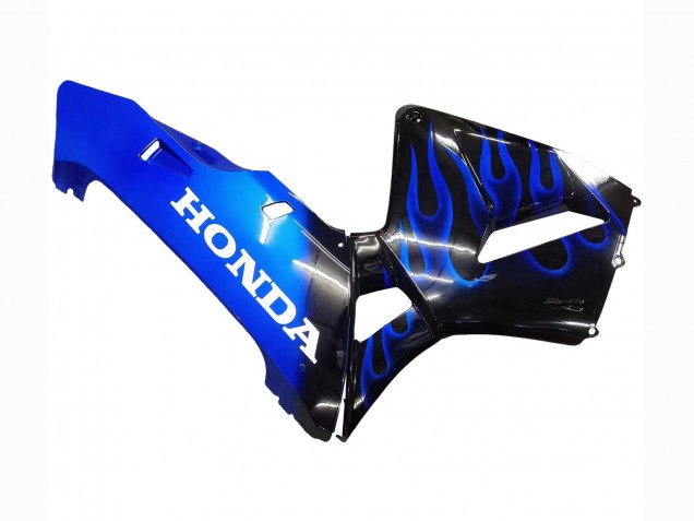 Honda CBR600RR Motorrad Verkleidung 2005-2006 - Glanzendes Schwarz Blau Flamme