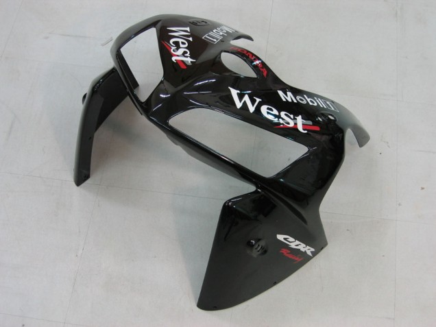 Honda CBR600RR Motorrad Verkleidung 2005-2006 - Glanzendes Schwarz Weiss West