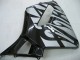 Honda CBR600RR Motorrad Verkleidung 2005-2006 - Glanzendes Schwarz Grau Flamme