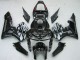 Honda CBR600RR Motorrad Verkleidung 2005-2006 - Glanzendes Schwarz Grau Flamme