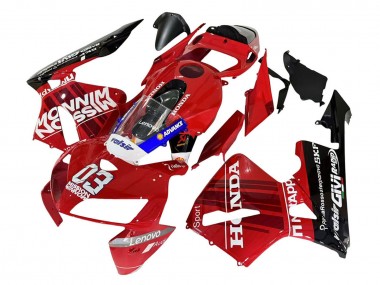 Honda CBR600RR Motorrad Verkleidung 2005-2006 - Rot Schwarz Valsir 03