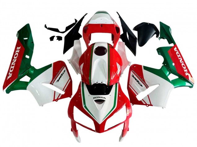 Honda CBR600RR Motorrad Verkleidung 2005-2006 - Rot Weiss Grun