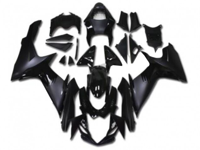 Suzuki GSXR 600/750 Motorrad Verkleidung 2011-2024 - Glanzendes Schwarz Matt Schwarz