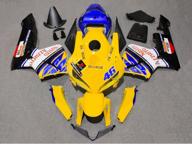 Honda CBR600RR Motorrad Verkleidung 2005-2006 - Gelb Blau Weiss Nastro Azzurro 46