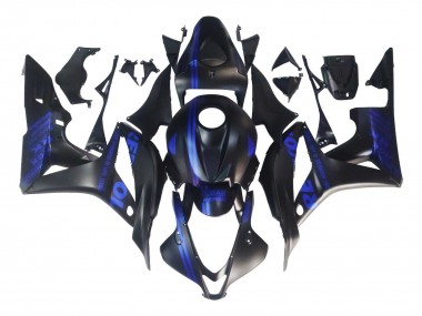 Honda CBR600RR Motorrad Verkleidung 2007-2008 - Matt Schwarz Blau Repsol