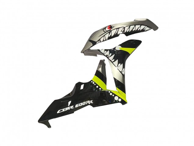 Honda CBR600RR Motorrad Verkleidung 2007-2008 - Grau Fluoreszierendes Gelb Hai