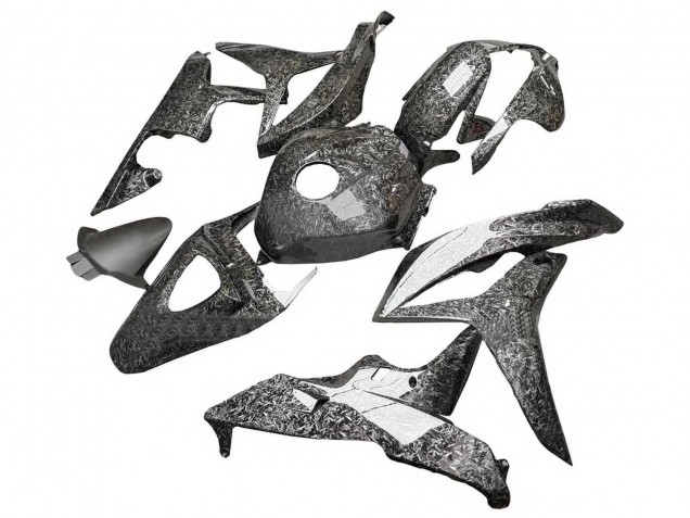 Honda CBR600RR Motorrad Verkleidung 2007-2008 - Schwarz Geschmiedet Carbonfaser