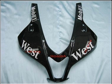 Honda CBR600RR Motorrad Verkleidung 2007-2008 - Glanzendes Schwarz Weiss West