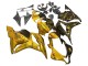 Honda CBR600RR Motorrad Verkleidung 2009-2012 - Gold Glanzendes Schwarz