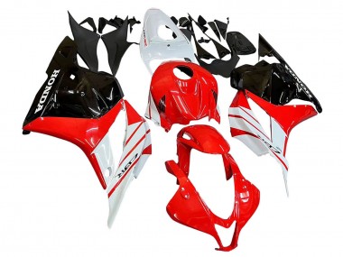 Honda CBR600RR Motorrad Verkleidung 2009-2012 - Weiss Rot Glanzendes Schwarz