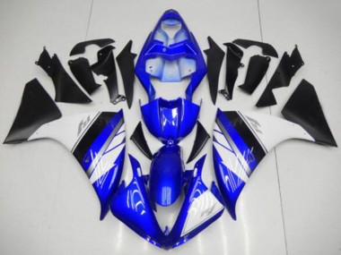 Yamaha YZF R1 Motorrad Verkleidung 2009-2011 - Blau Weiss Matt Schwarz