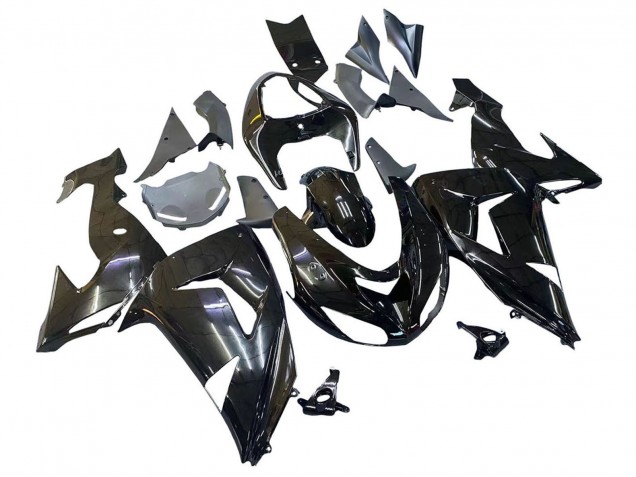 Kawasaki ZX10R Motorrad Verkleidung 2006-2007 - Glanzendes Schwarz