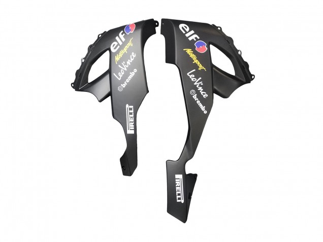 Kawasaki ZX10R Motorrad Verkleidung 2008-2010 - Glanzendes Schwarz Weiss Grun Monster Elf