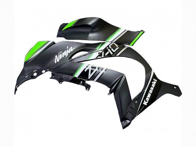 Kawasaki ZX10R Motorrad Verkleidung 2016-2020 - Matt Schwarz Grun Weiss Ninja