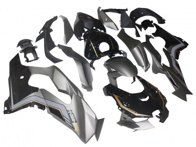 Kawasaki ZX10R Motorrad Verkleidung 2021-2025 - Schwarz Grau Gold
