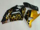 Kawasaki ZX14R ZZR1400 Motorrad Verkleidung 2006-2011 - Glanzendes Schwarz Gold Flamme