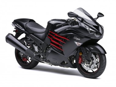 Kawasaki ZX14R ZZR1400 Motorrad Verkleidung 2012-2024 - Matt Schwarz Rot Weiss Ninja