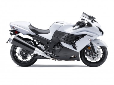 Kawasaki ZX14R ZZR1400 Motorrad Verkleidung 2012-2024 - Weiss Matt Schwarz