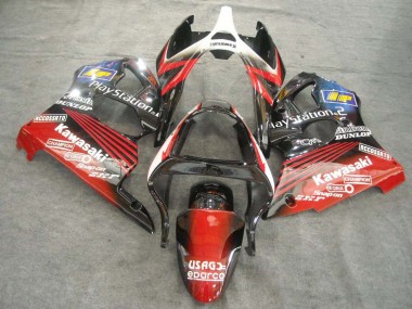Kawasaki ZX6R Motorrad Verkleidung 2000-2002 - Weiss Rot Schwarz PlayStation 2