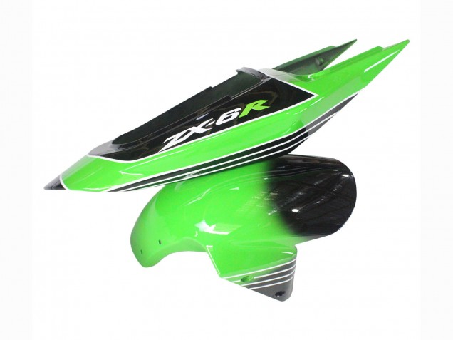 Kawasaki ZX6R Motorrad Verkleidung 2003-2004 - Grun Weiss Schwarz