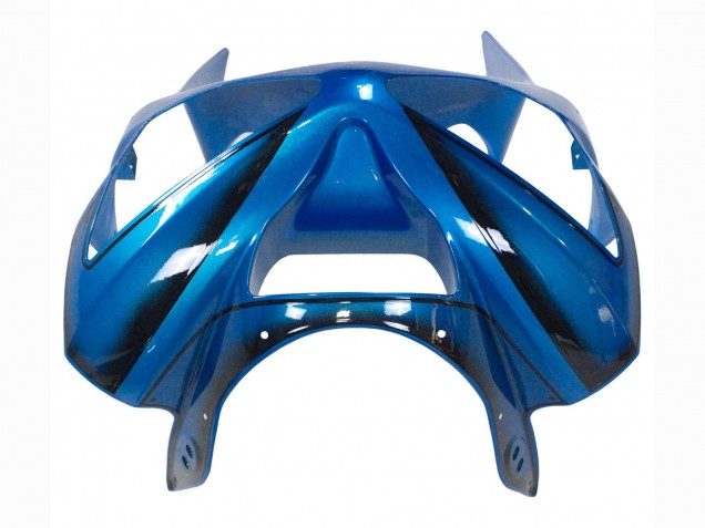 Kawasaki ZX6R Motorrad Verkleidung 2003-2004 - Blau Weiss Rot Hai