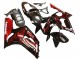 Kawasaki ZX6R Motorrad Verkleidung 2003-2004 - Glanzendes Schwarz Rot Flamme