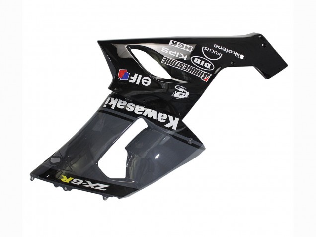 Kawasaki ZX6R Motorrad Verkleidung 2005-2006 - Dunkel Grau Schwarz
