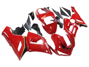 Kawasaki ZX6R Motorrad Verkleidung 2005-2006 - Rot Gelb Schwarz