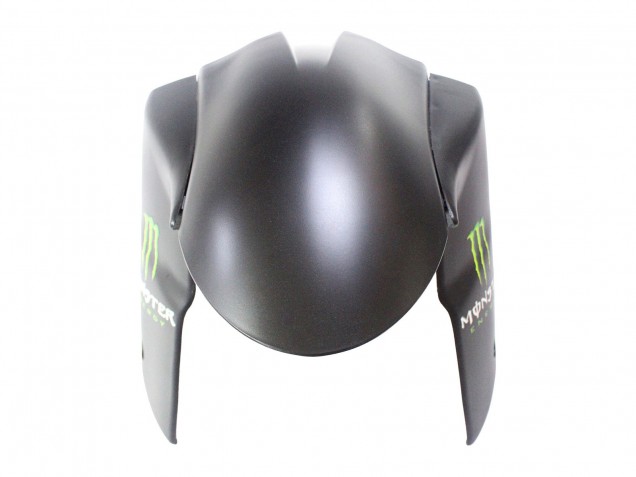 Kawasaki ZX6R Motorrad Verkleidung 2007-2008 - Schwarz Weiss Rot mit weissem Schnee Aufkleber Ninja Elf