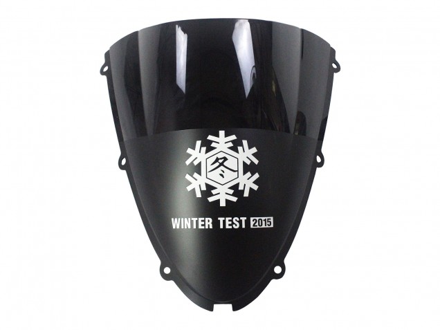 Kawasaki ZX6R Motorrad Verkleidung 2007-2008 - Schwarz Weiss Rot mit weissem Schnee Aufkleber Ninja Elf